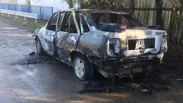 Park ettiği araç alev topuna döndü