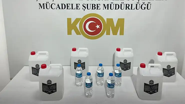 Etil alkol ve sahte içki ele geçirildi