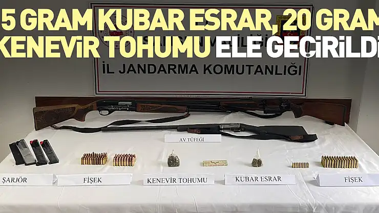 15 gram kubar esrar ele geçirildi