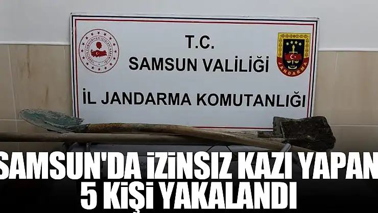 Samsun'da izinsiz kazı yapan 5 kişi tutuklandı