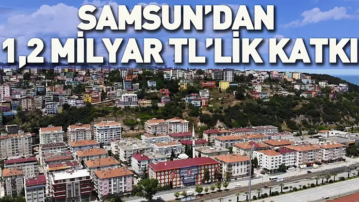 Samsun'dan devlet bütçesine 1,2 milyar TL'lik katkı