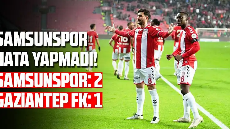Trendyol Süper Lig: Samsunspor: 2 - Gaziantep FK: 1 (Maç sonucu)