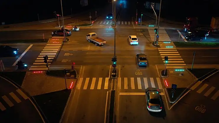 Ordu'da yaya güvenliği için ledli sistem devrede