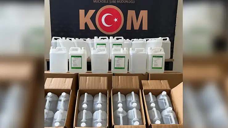 350 litre sahte etil alkol ele geçirildi