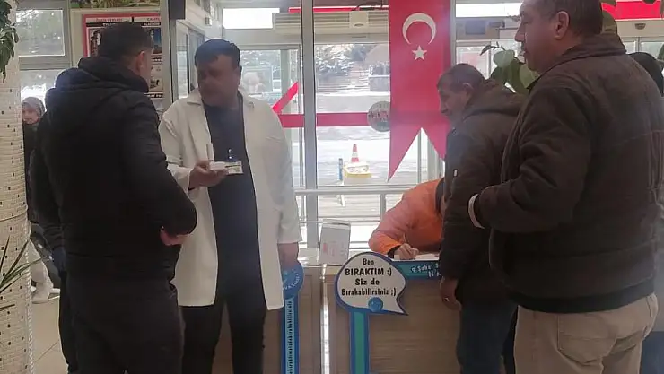 Otobüs terminalinde stant açıldı