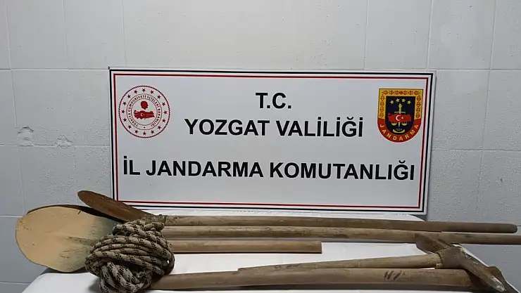 Yerköy'de kaçak kazıya suçüstü