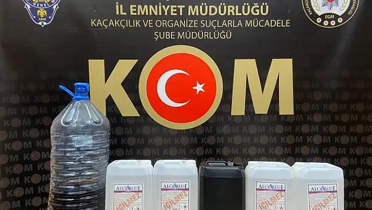 Gümüşhane'de sahte içki operasyonunda 1 kişi yakalandı