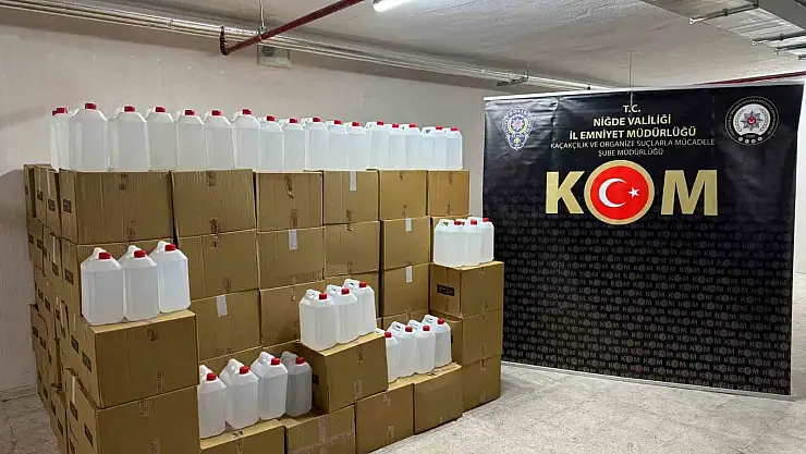 Niğde'de 4 bin litre kaçak alkol ele geçirildi
