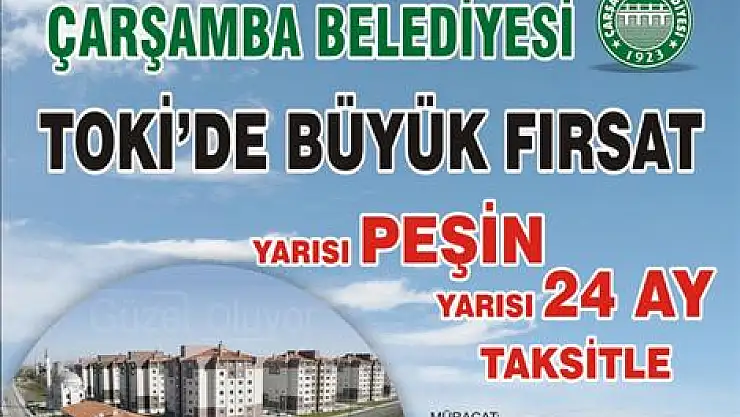 Belediye TOKİ' de ki 25 konutu satışa çıkarttı