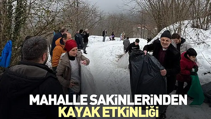 Mahalle sakinlerinden kayak etkinliği