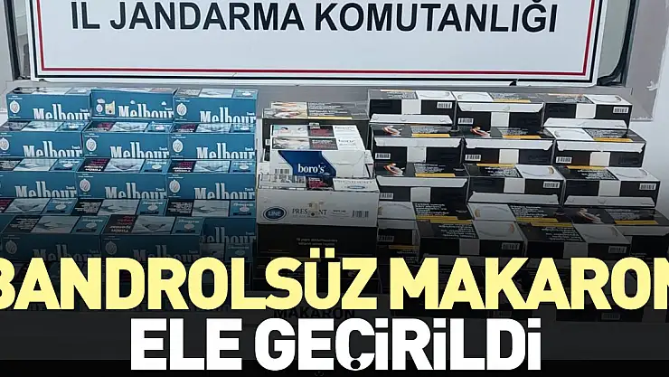 Bandrolsüz makaron ele geçirildi