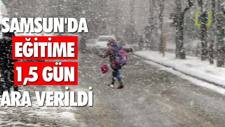 Samsun'da eğitime 1,5 gün ara verildi