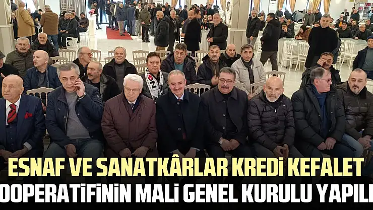 Esnaf ve Sanatkârlar Kredi Kefalet Kooperatifinin Mali Genel Kurulu yapıldı