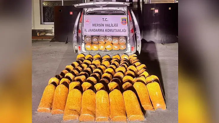 580 kilo kaçak tütün ele geçirildi
