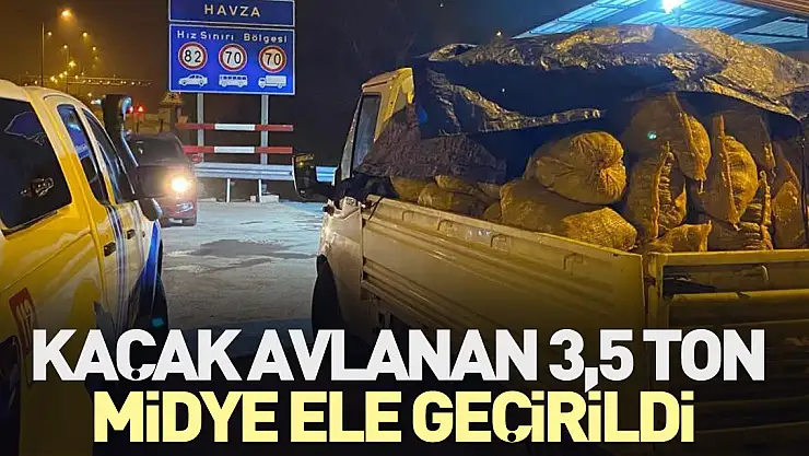Kaçak avlanan 3,5 ton midye ele geçirildi
