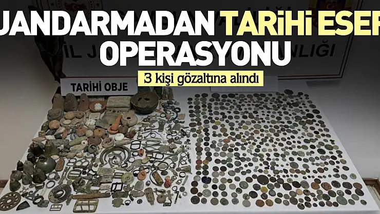 Jandarmadan tarihi eser operasyonu