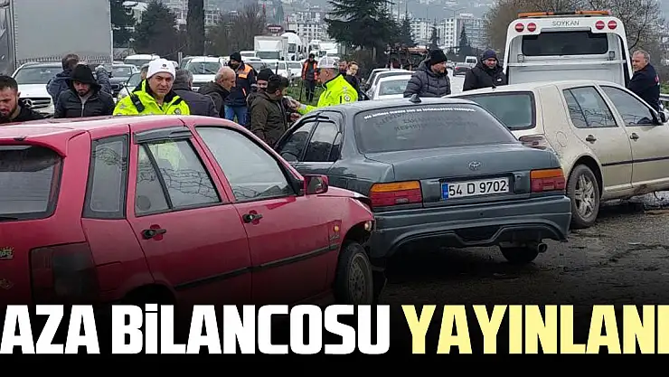 KAZA BiLANCOSU YAYINLANDI