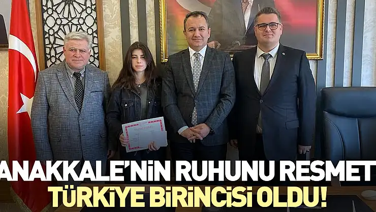 Çanakkale'nin ruhunu resmetti, Türkiye birincisi oldu!