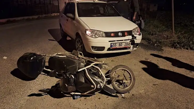 Elektrikli bisikletteki baba ve kızı yaralandı