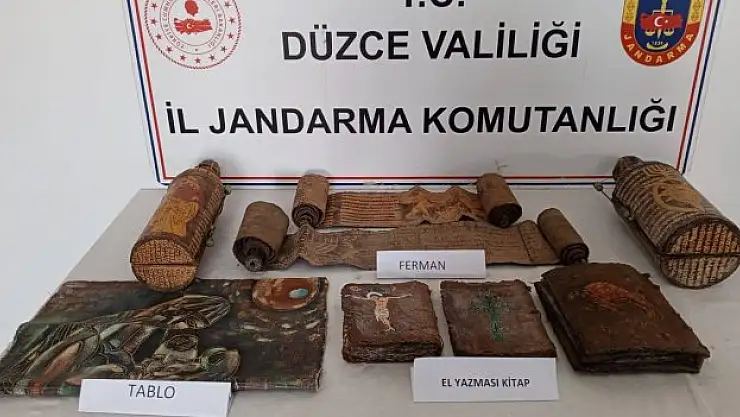 Düzce'de tarihi eser kaçakçılığı operasyonu