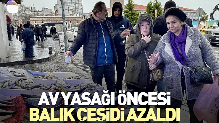 Av yasağı öncesi balık çeşidi azaldı