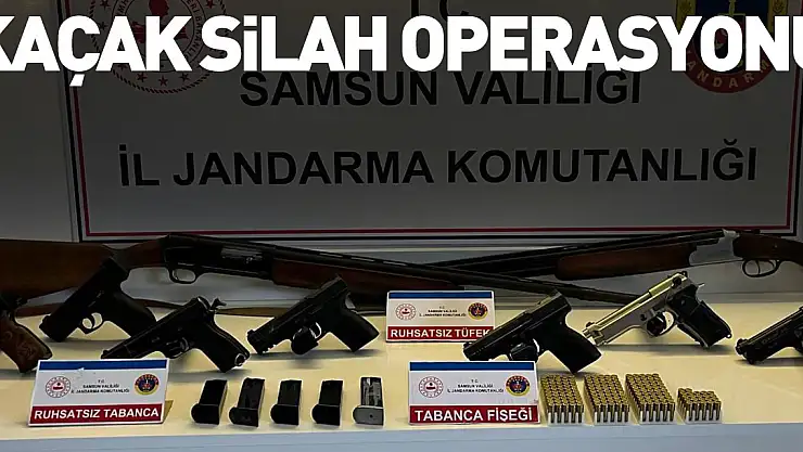 Samsun'da kaçak silah operasyonu