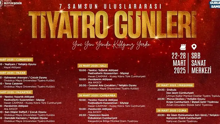 7. Uluslararası Tiyatro Günleri başlıyor