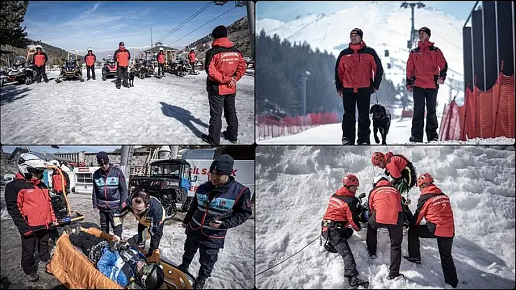 Palandöken'de JAK timleri 1349 olaya müdahale etti