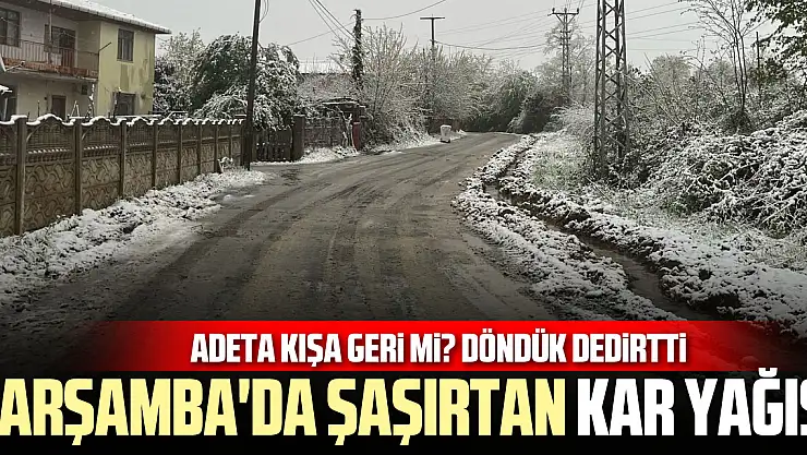 Çarşamba'da Şaşırtan Kar Yağışı:  Adeta kışa geri mi? Döndük dedirtti