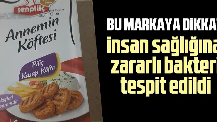 İnsan sağlığına  zararlı bakteri tespit edildi