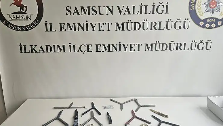 13 bıçak ile muşta ele geçirildi