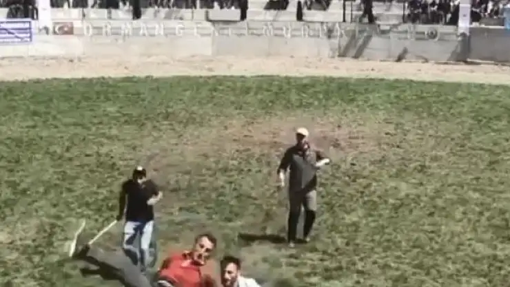 Güreşçi boğa bakıcısını hastanelik etti