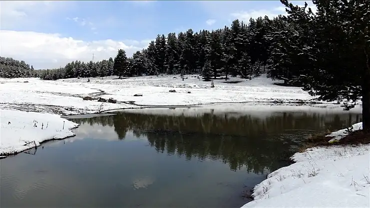 Kars'ta kar yağışı etkili oldu