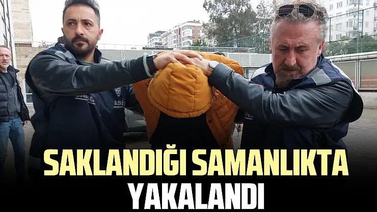 Saklandığı samanlıkta yakalandı