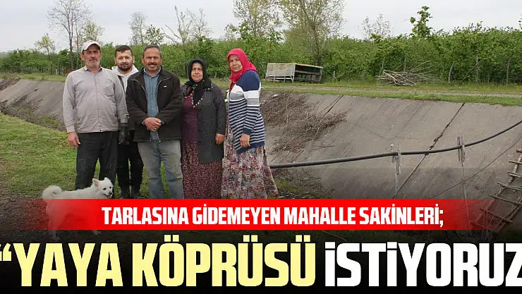 Tarlasına gidemeyen mahalle sakinleri  'YAYA KÖPRÜSÜ İSTİYORUZ'