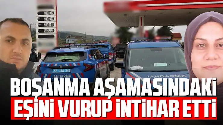 Boşanma aşamasındaki eşini vurup intihar etti