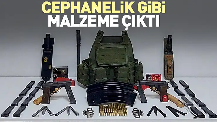 Cephanelik gibi malzeme çıktı