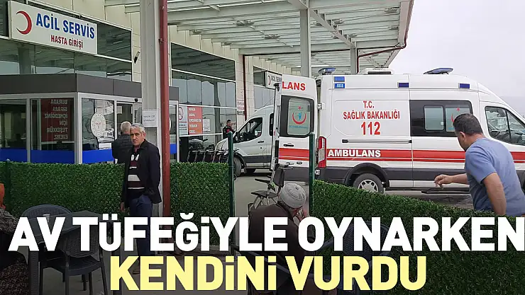 Av tüfeğiyle oynarken kendini vurdu