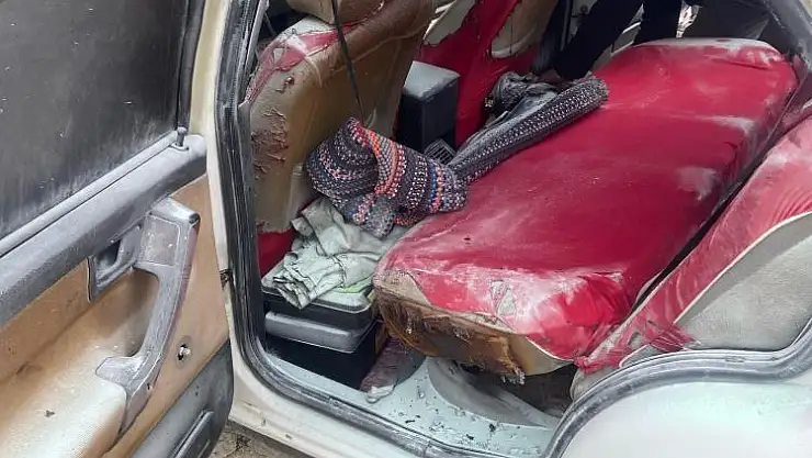 Çorum'da araç yangını paniği