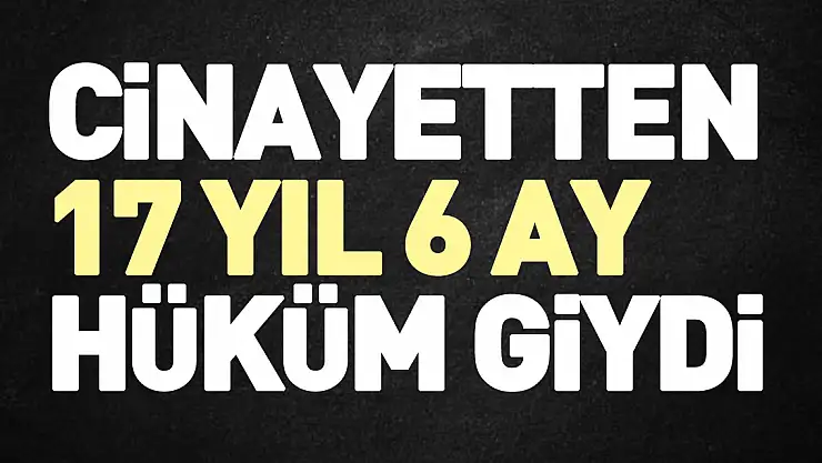 Cinayetten  17 yıl 6 ay hüküm giydi