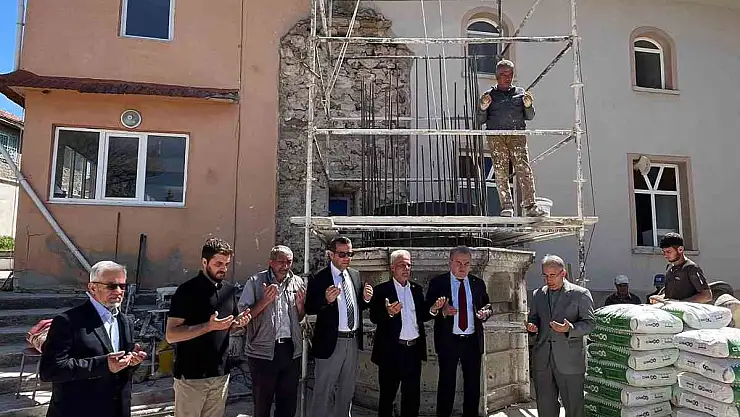 Cami minaresi için temel atma töreni gerçekleşti