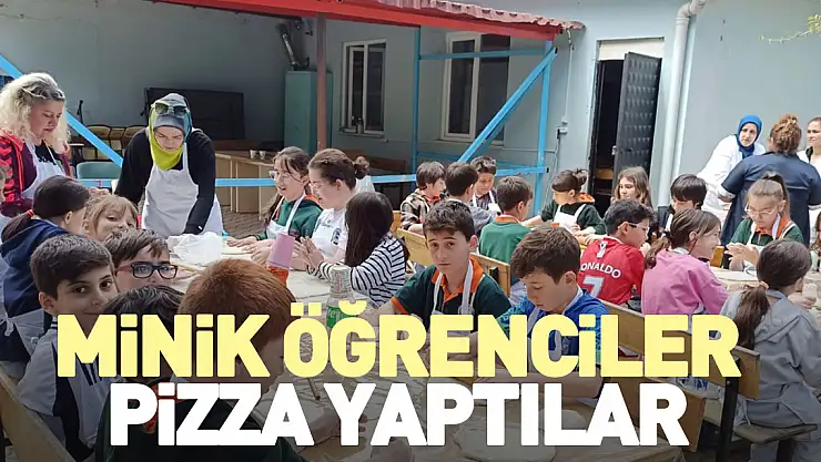 Minik öğrenciler pizza yaptılar