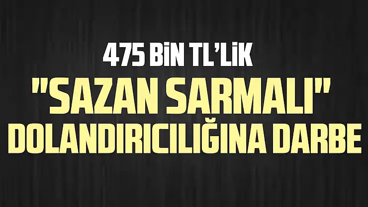 'Sazan sarmalı' dolandırıcılığına darbe