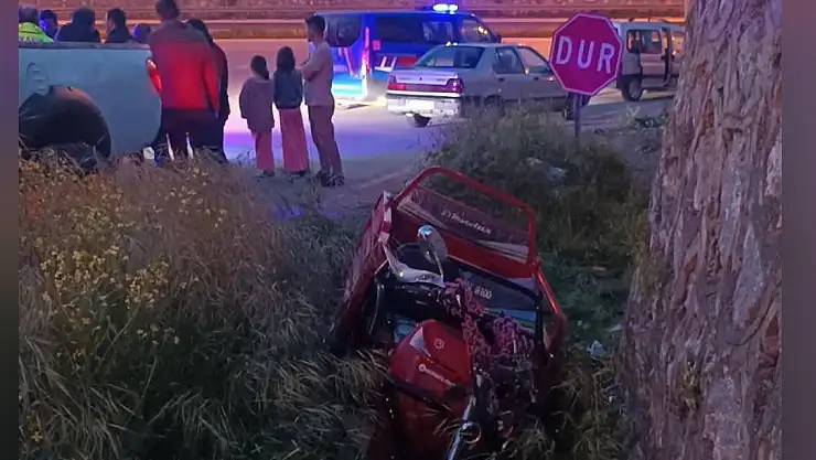 Devrilen motosikletin sürücüsü yaralandı