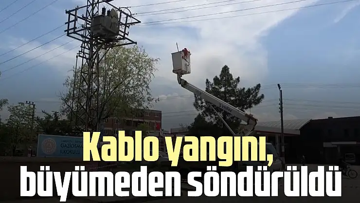 Kablo yangını, büyümeden söndürüldü.