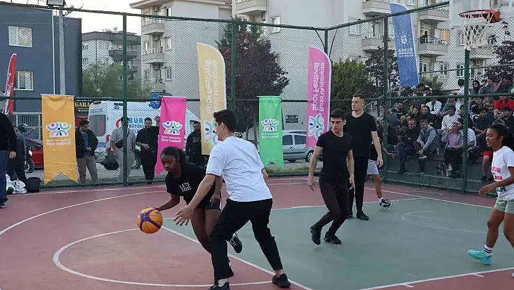 Spor Festivali'nde sokak basketbolu heyecanı