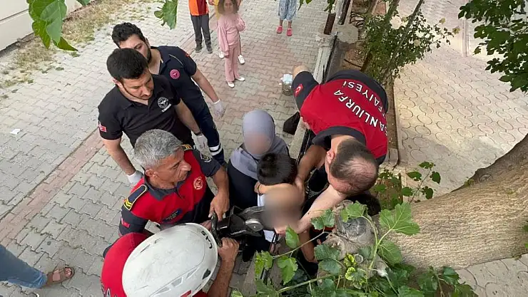 koluna demir saplandı ! itfaiye yetişti