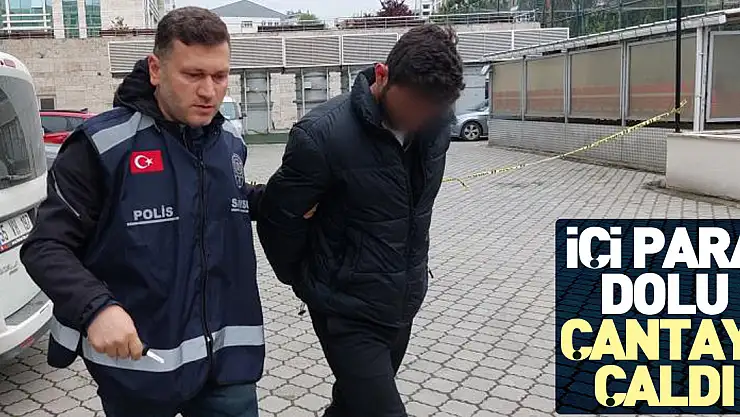 İçi para dolu çantayı çaldı