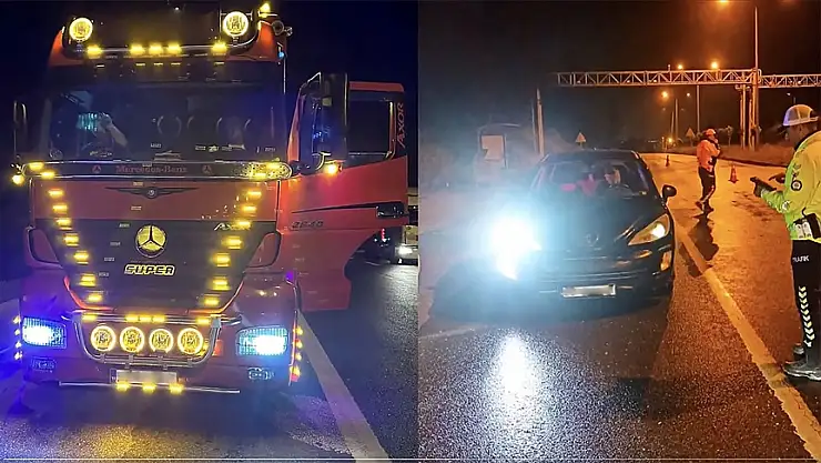 Standart dışı far kullanan 26 bin 822 sürücüye ceza kesildi