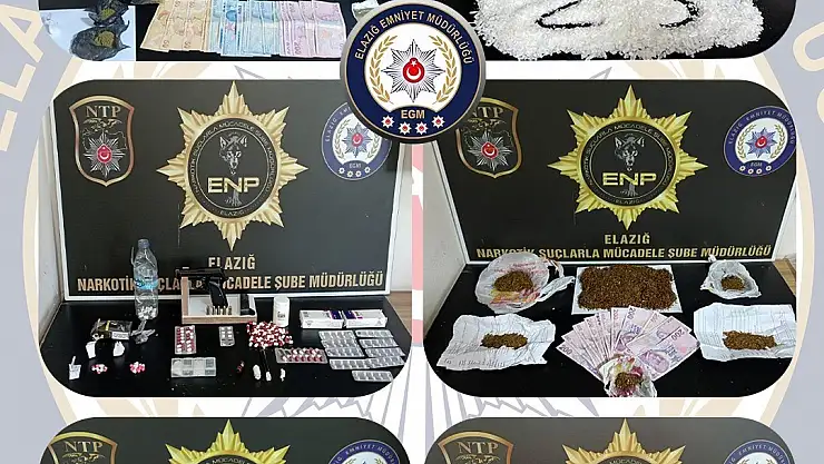 Elazığ'da uyuşturucu baskını:17 tutuklanma